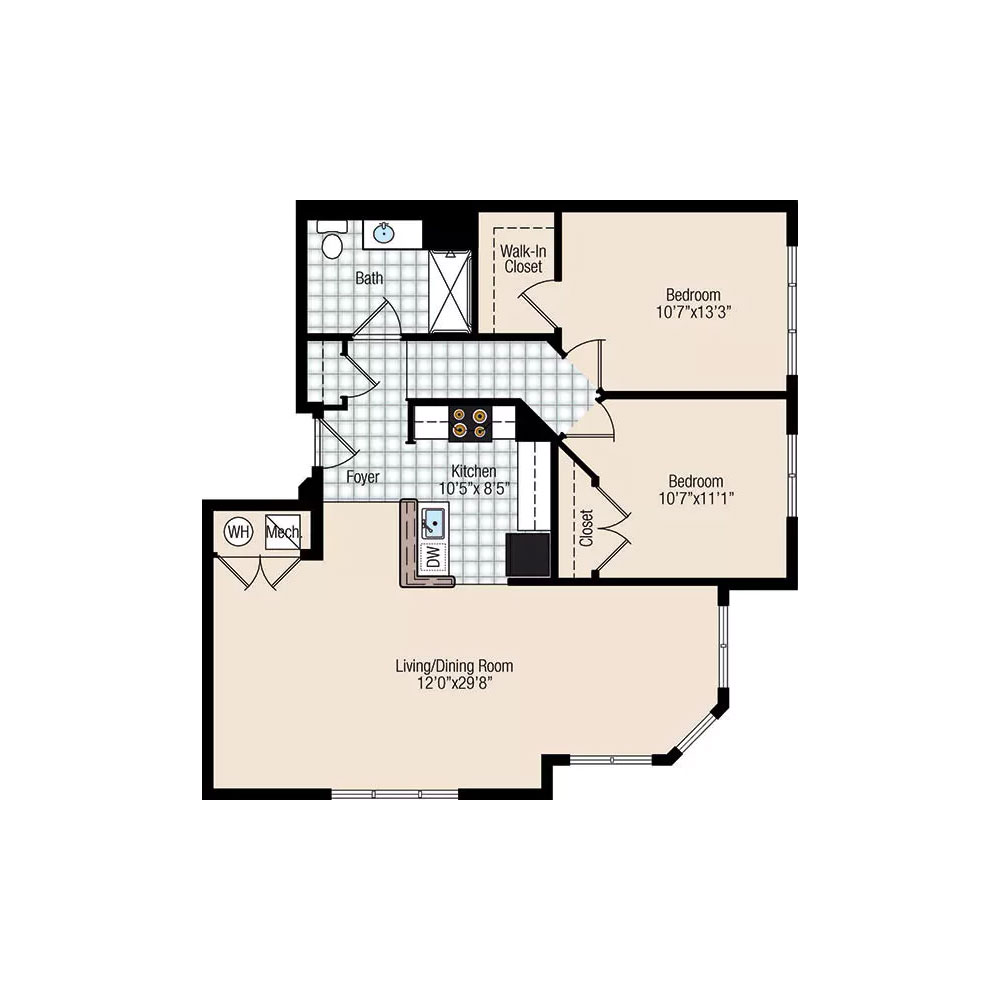 Thistle 2 Bedroom | 1 Bathroom $Call For Pricing